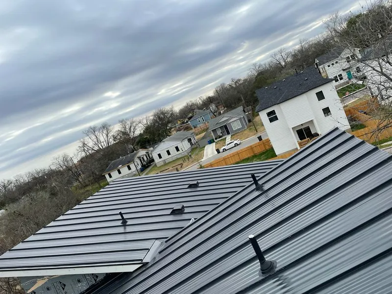 Standing seam metal roof panels with vents for Skylight Repair in Jersey City